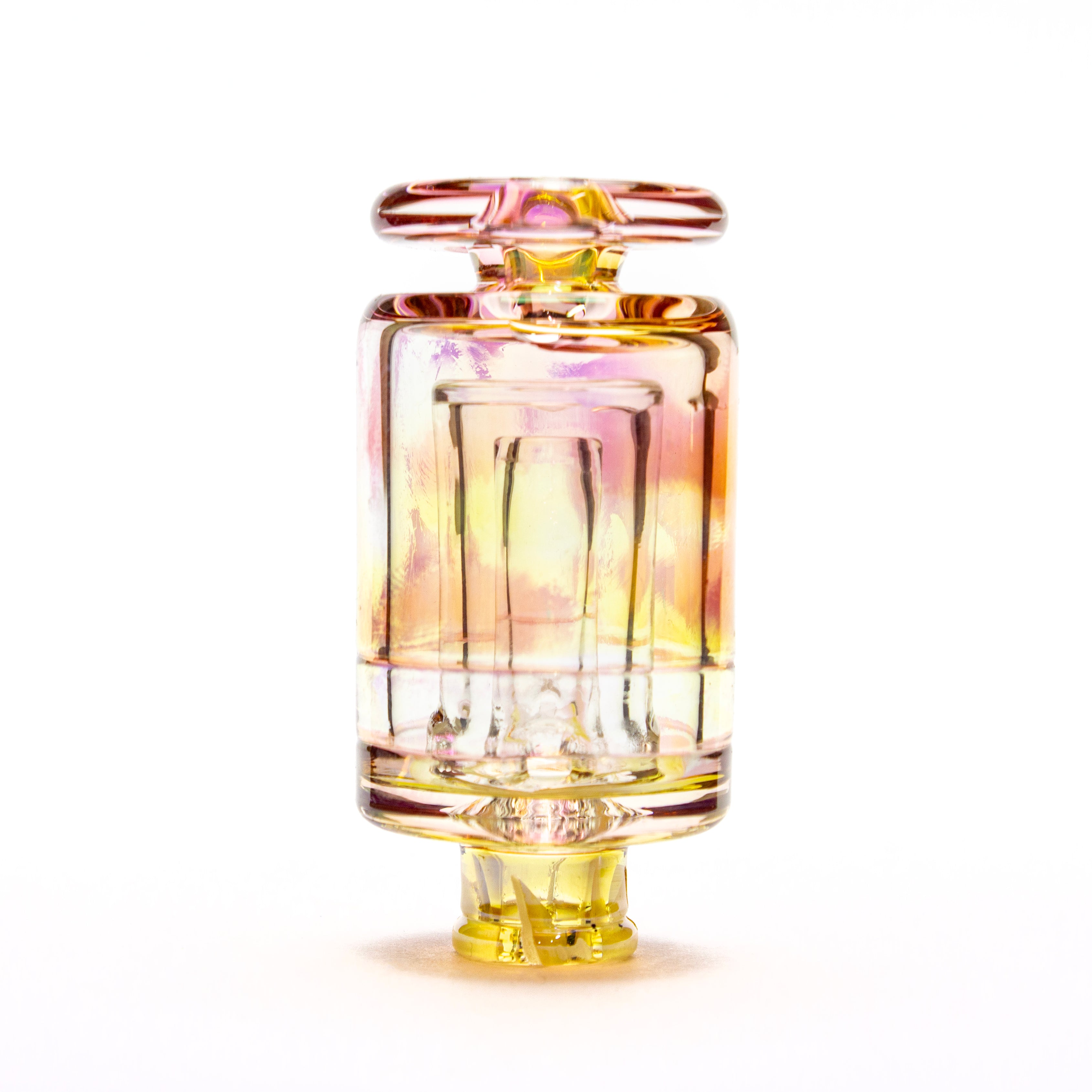Slate Glass Gold Fumed Pivot Bubbler Mouthpiece #SLA03 - Planet Caravan